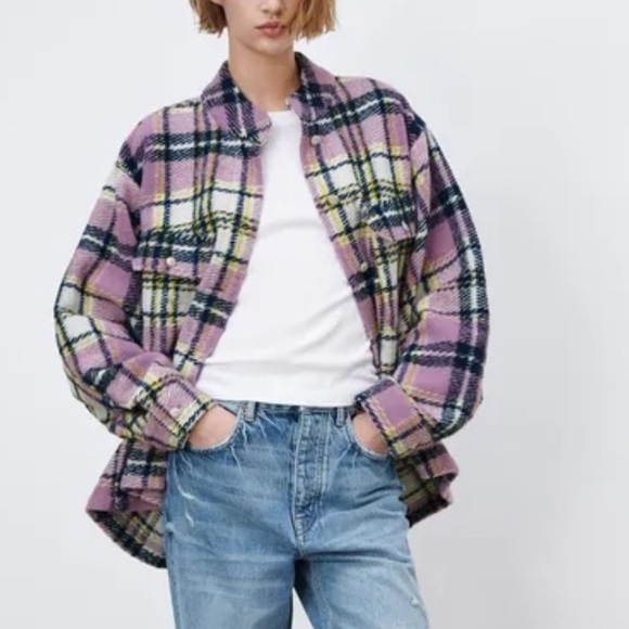Zara Tops - Zara Oversized Plaid Shirt/Jacket - The Lina Overshirt